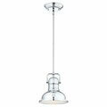 Brilliantbulb One-Light LED Pendant with Frosted Prismatic Lens Chrome BR3276069